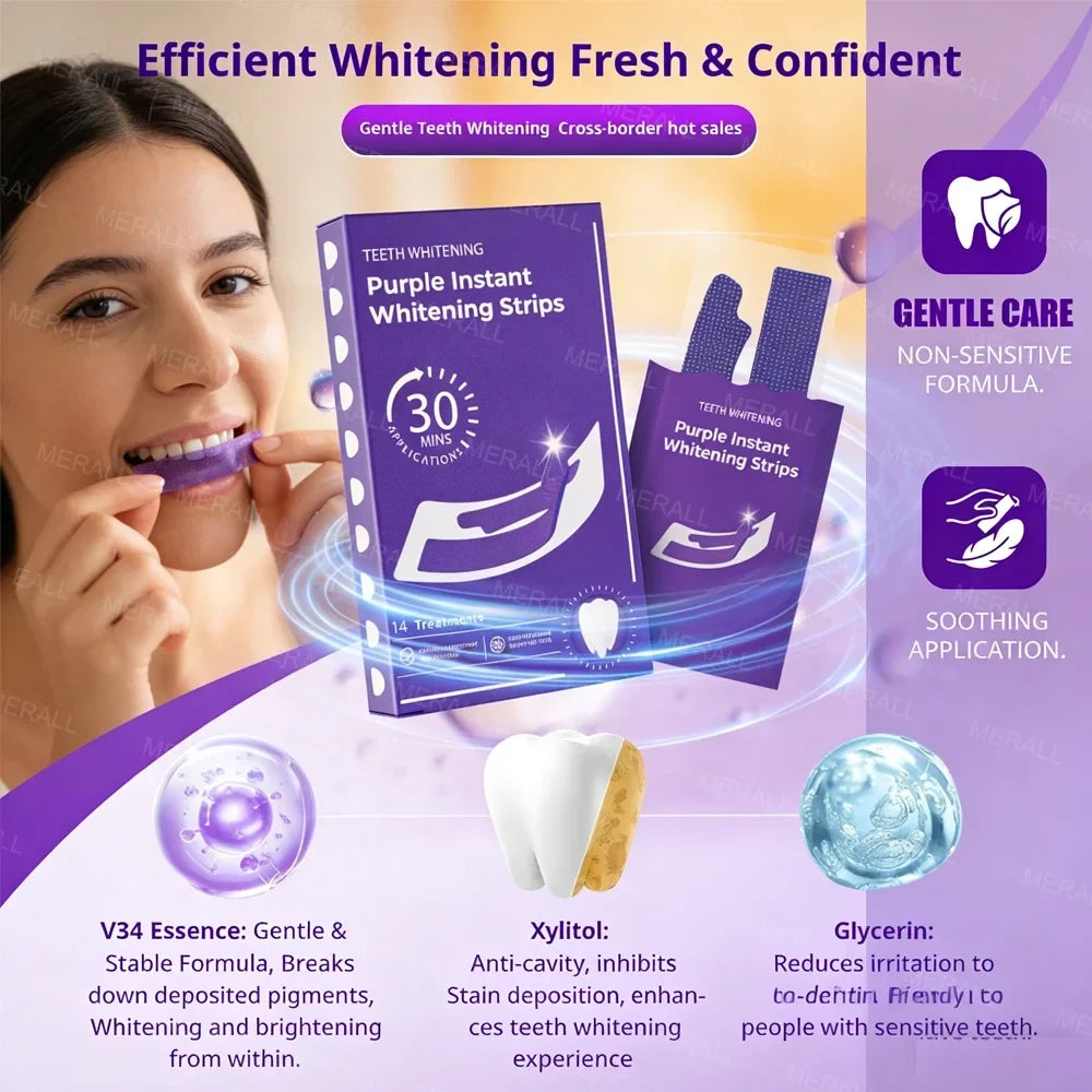 Purple Teeth Whitening Strip