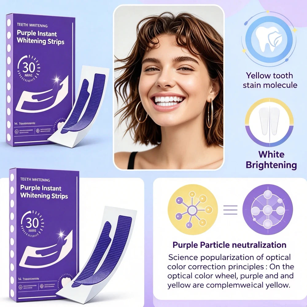 Purple Teeth Whitening Strip