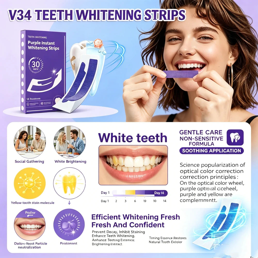 Purple Teeth Whitening Strip
