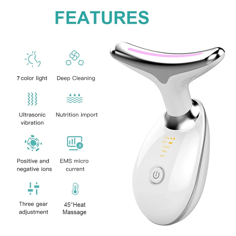 Portable EMS Neck Massage Beauty Device
