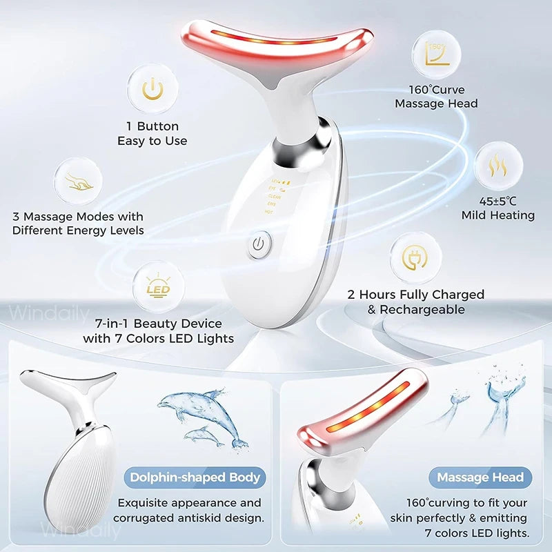 Portable EMS Neck Massage Beauty Device