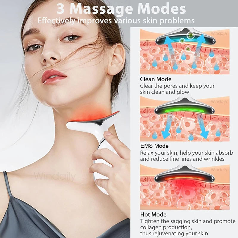 Portable EMS Neck Massage Beauty Device